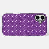 Mosterdgeel witte stippenpatroon Onderzetter Case-Mate iPhone Case (Achterkant (horizontaal))