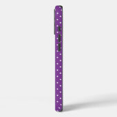 Mosterdgeel witte stippenpatroon Onderzetter Case-Mate iPhone Case (Achterkant / Links)