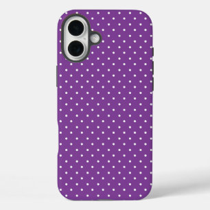 Mosterdgeel witte stippenpatroon Onderzetter iPhone 16 Plus Hoesje