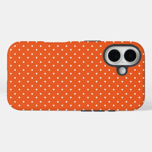 Mosterdgeel witte stippenpatroon  Onderzetter Case-Mate iPhone Case (Achterkant (horizontaal))