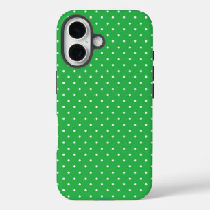 Mosterdgeel witte stippenpatroon Onderzetter iPhone 16 Hoesje