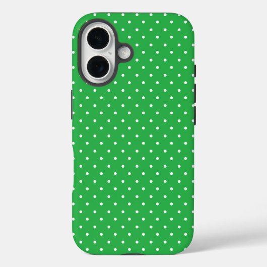 Mosterdgeel witte stippenpatroon  Onderzetter Case-Mate iPhone Case (Achterkant)
