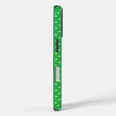 Mosterdgeel witte stippenpatroon  Onderzetter Case-Mate iPhone Case (Achterkant / Rechts)