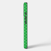 Mosterdgeel witte stippenpatroon  Onderzetter Case-Mate iPhone Case (Achterkant / Links)