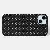 Mosterdgeel witte stippenpatroon Onderzetter Case-Mate iPhone Case (Achterkant (horizontaal))