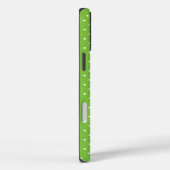 Mosterdgeel witte stippenpatroon Onderzetter Case-Mate iPhone Case (Achterkant / Rechts)