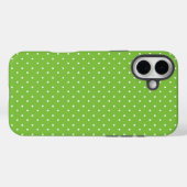 Mosterdgeel witte stippenpatroon Onderzetter Case-Mate iPhone Case (Achterkant (horizontaal))