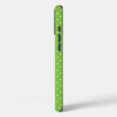Mosterdgeel witte stippenpatroon Onderzetter Case-Mate iPhone Case (Achterkant / Links)