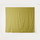 Mosterdgeel witte stippenpatroon wandkleed (Voorkant (horizontaal))