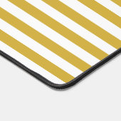 mosterdgeel & witte strepen gestreept bureaumat (Hoek)