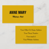 Mosterdgeel Zwart Kleurrijke Bright Professional Visitekaartje (Voorkant / Achterkant)