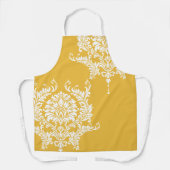 Mosterdgele en witte kleding Kies Aangepaste kleur Schort (Voorkant)