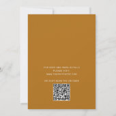 Mosterdgele typografie script bruiloft + QR Kaart (Achterkant)