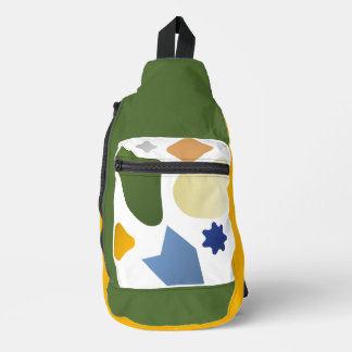 mosterdgeometrisch sling bag