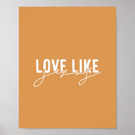 Mosterdliefde zoals Jezus Christelijk Poster (Voorkant)