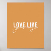Mosterdliefde zoals Jezus christen Poster (Voorkant)