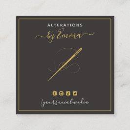  mosterdnaald en sociale media modern vierkante visitekaartje