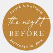 Mosterdrepetitiediner | Nacht voor Boho Herfst Ronde Sticker (Voorkant)