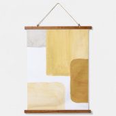 Mosterdtoon abstract hangend wandkleed (Voorkant)