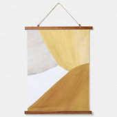 Mosterdtoon abstract hangend wandkleed (Voorkant 2)