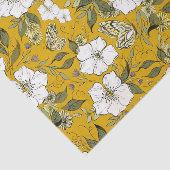 Mosterdvlinder bloemig tissuepapier (Detail)