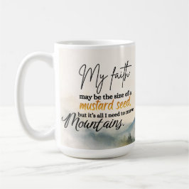 Mosterdzaad geloof koffiemok