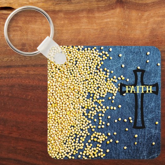 mosterdzaad sleutelhanger (Voorkant)