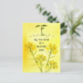 Mosterdzaadbloemen Religieus Christelijk Briefkaart (Staand voorkant)