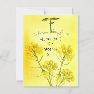 Mosterdzaadbloemen Religieus Christelijk Briefkaart