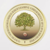 Mosterdzaadbriefpapier, doopcadeau, geloofsgeschen labels (Design 2)