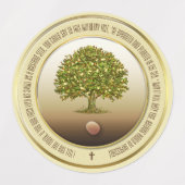 Mosterdzaadbriefpapier, doopcadeau, geloofsgeschen labels (Design 1)