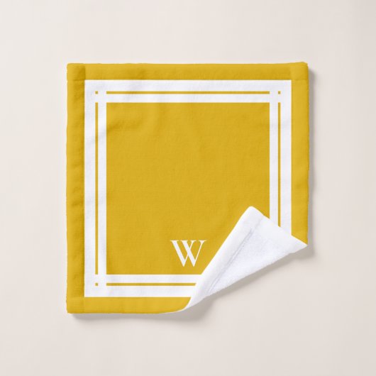 Mostermonogram Minimalistische Luxe Spa Bad Handdoek (Wasdoekje)