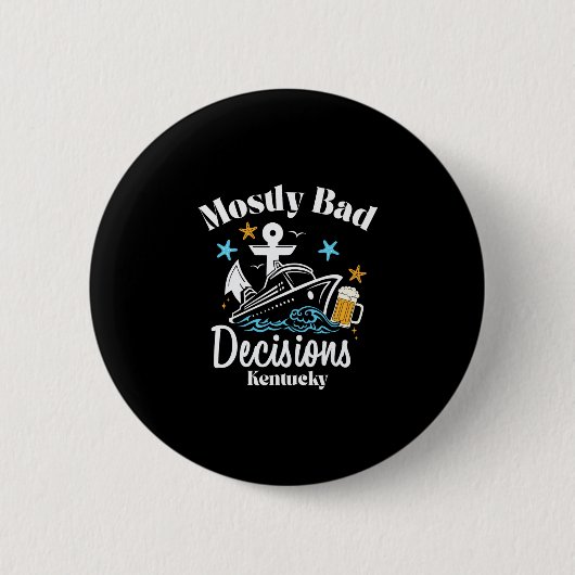 Mostly D Decisions Kentucky Spring Break  Ronde Button 5,7 Cm (Voorkant)
