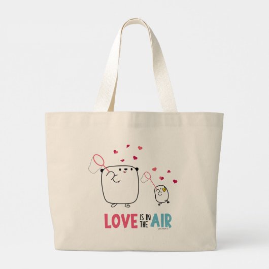 Mostropi│Love is in the air Grote Tote Bag (Achterkant)