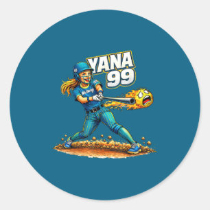 Moswag Yana 99 Softbal Ondersteuning Ronde Sticker