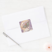 Mot & Moonbloemen Vierkante Sticker (Envelop)