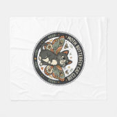 Mot Vlinder Kat POD Vector Kunst - Mot Vlinder Fleece Deken (Voorkant (Horizontaal))