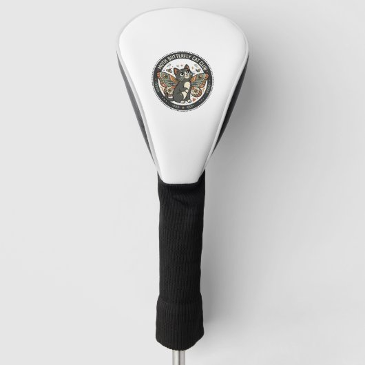 Mot Vlinder Kat POD Vector Kunst - Mot Vlinder Golfheadcover (Voorkant)