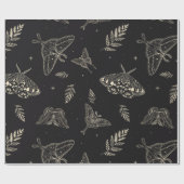 mot vlinder patroon cadeaupapier (Vlak)