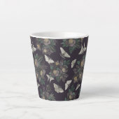 mot vlinderpatroon Latte Mok (Voorkant)