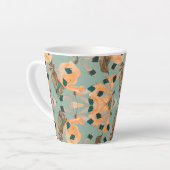 mot vlinderpatroon Latte Mok (Linkerhoek)