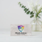 Motar Pestle Medicine Logo | Holistic Healing Logo Visitekaartje (Staand voorkant)