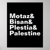 Motaz & Bisan & Plestia & Palestina - vrije pers Poster (Voorkant)