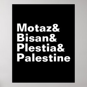 Motaz & Bisan & Plestia & Palestina - vrije pers Poster