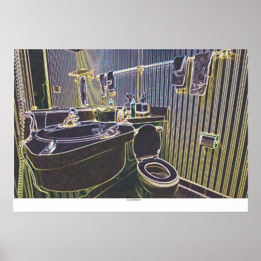 Motel Bathroom Poster (Voorkant)