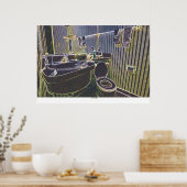 Motel Bathroom Poster (Keuken)