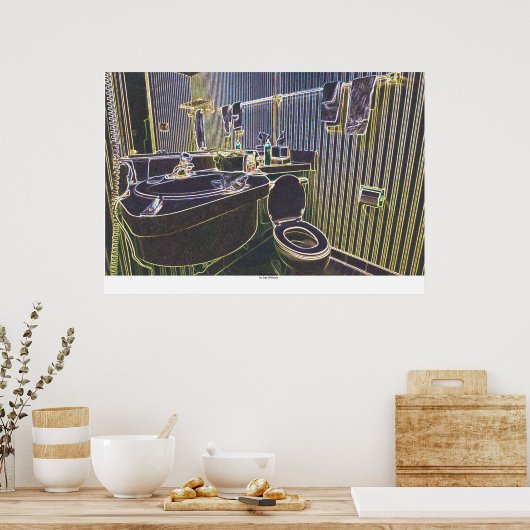 Motel Bathroom Poster (Keuken)