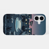Motel bij schemering iPhone 16 hoesje (Achterkant horizontaal)