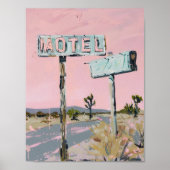 Motel Bord Desertweg Poster Afdruk (Voorkant)