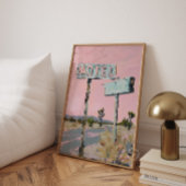Motel Bord Desertweg Poster Afdruk